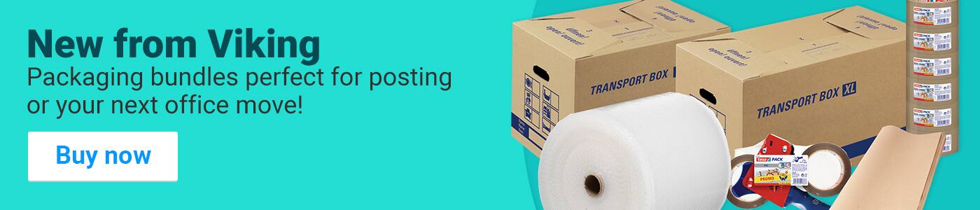New from Viking.
Packaging bundles perfect for posting or your next office move!
