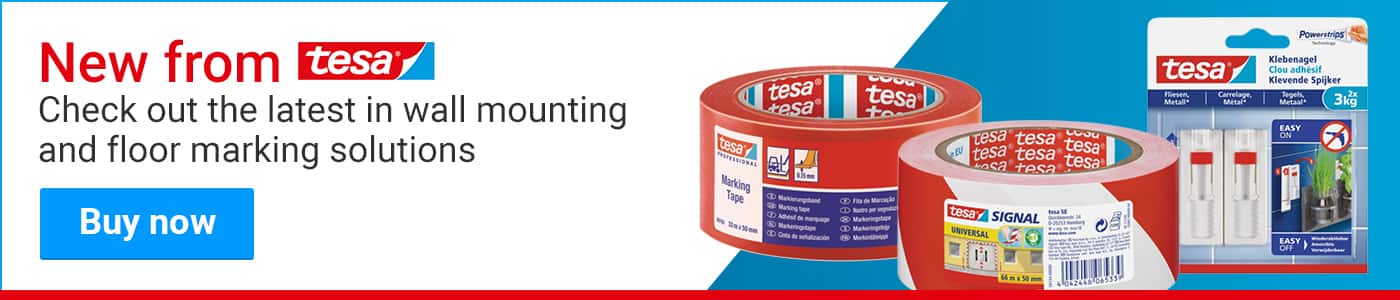 New from Tesa! Check out the latest in wall mounting and floor marking solutions