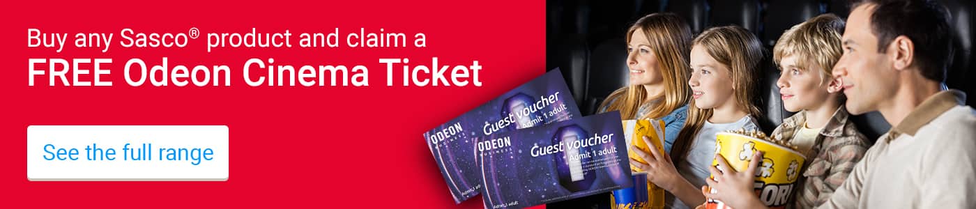 Buy any Sasco® product and claim a free Odeon Cinema Ticket.