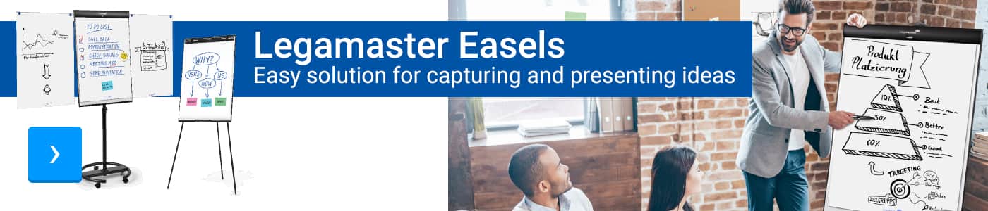 Legamaster Easels. Easy solution for capturing and presenting ideas